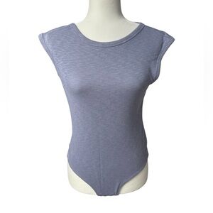 Universal Thread Blue Tank Top Med Womens Ribbed Knit Slim Fit Thong Bodysuit